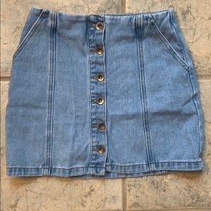 Mini denim skirt